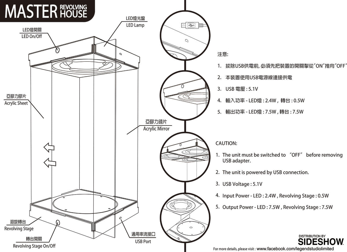 Master Revolving House Black