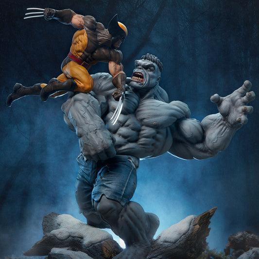 Grey Hulk vs Wolverine