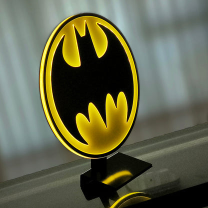 Vintage Batman LED Logo Light (Circular)