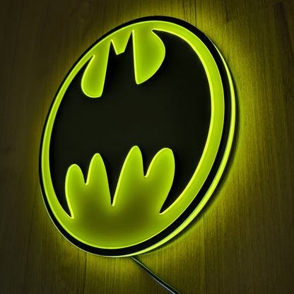 Vintage Batman LED Logo Light (Circular)