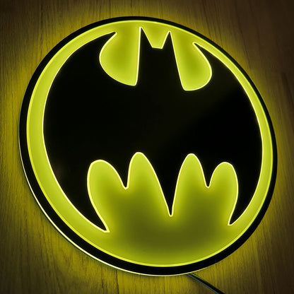 Vintage Batman LED Logo Light (Circular)
