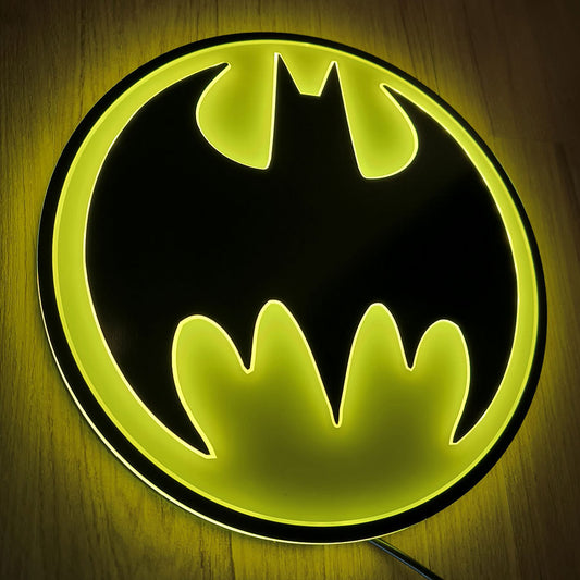 Vintage Batman LED Logo Light (Circular)
