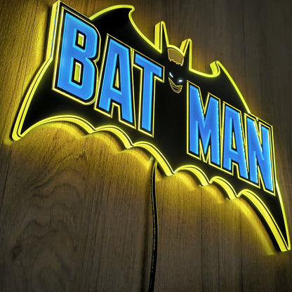 Vintage Batman LED Logo Light (Small)