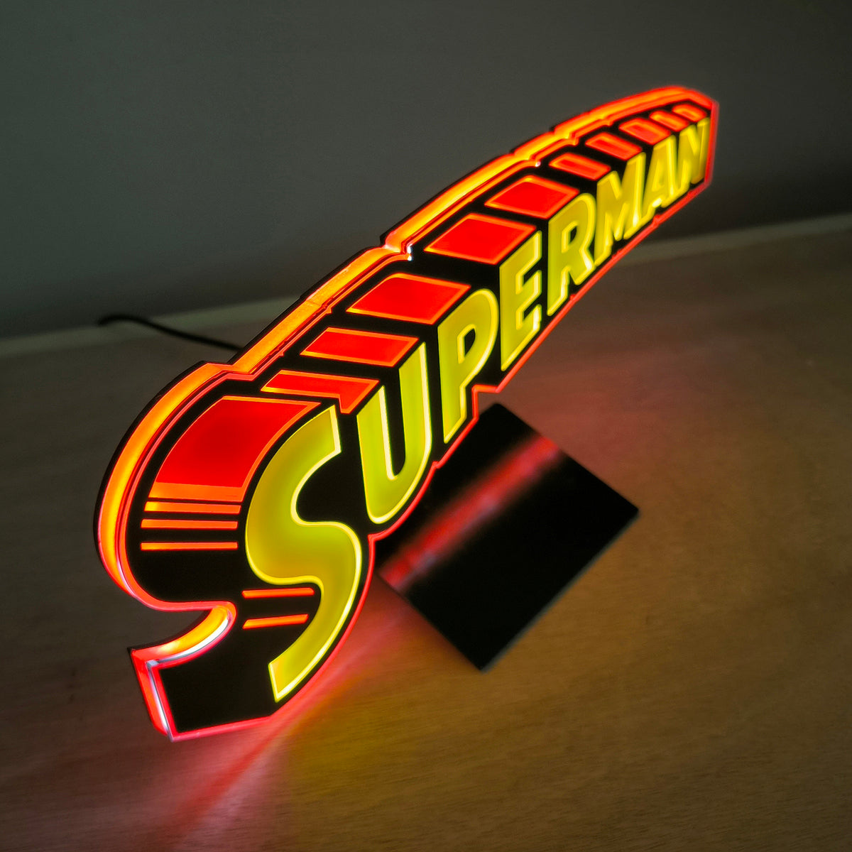 Vintage Superman LED Logo Light (Small)