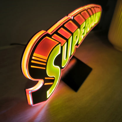 Vintage Superman LED Logo Light (Small)