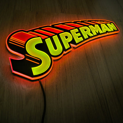 Vintage Superman LED Logo Light (Small)