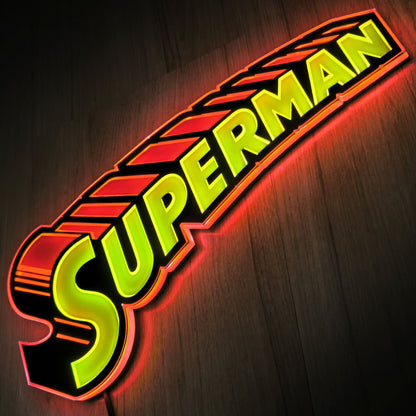 Vintage Superman LED Logo Light (Small)