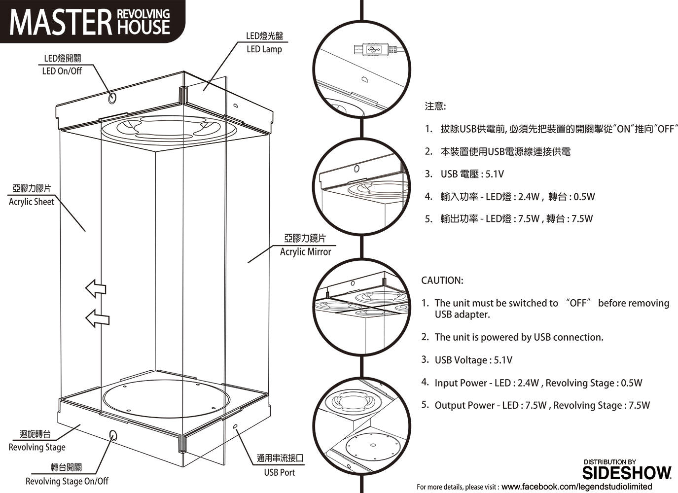 Master Revolving House Black