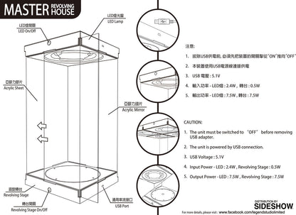 Master Revolving House Black